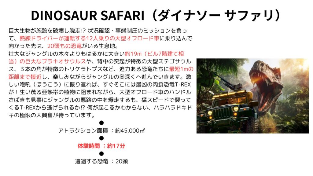 DINOSAUR SAFARI（ダイナソー サファリ）